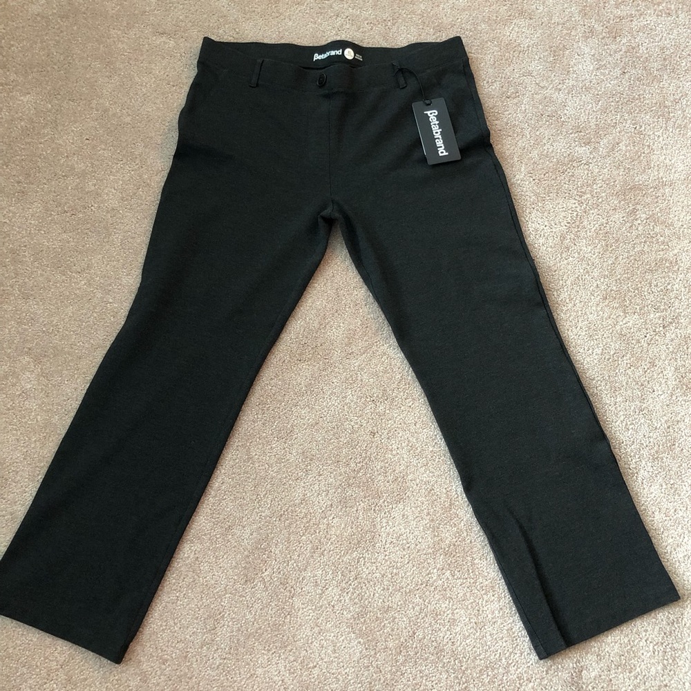 Betabrand Dress Pant Yoga Pants in Charcoal Grey